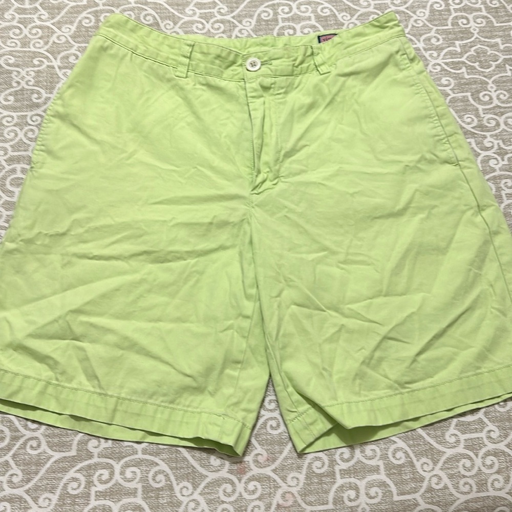 mens vineyard bines lime twill shorts sz 30